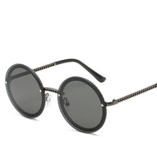 Carica l&#39;immagine nel visualizzatore di Gallery, Women Round Sunglasses  Brand Designer Chain Designed Frames With Rimless Lens UV400 Female Shades Lunettes