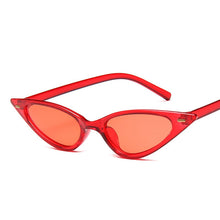 Load image into Gallery viewer, Women Sexy Cat Eye Sunglasses Brand Designer Small Triangle Vintage Sun Glasses Retro Cateye Eyewear Purple Black Sunglass
