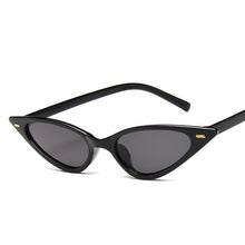 Load image into Gallery viewer, Women Sexy Cat Eye Sunglasses Brand Designer Small Triangle Vintage Sun Glasses Retro Cateye Eyewear Purple Black Sunglass