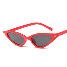 Load image into Gallery viewer, Women Sexy Cat Eye Sunglasses Brand Designer Small Triangle Vintage Sun Glasses Retro Cateye Eyewear Purple Black Sunglass