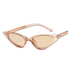 Load image into Gallery viewer, Women Sexy Cat Eye Sunglasses Brand Designer Small Triangle Vintage Sun Glasses Retro Cateye Eyewear Purple Black Sunglass