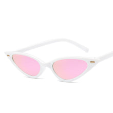 Load image into Gallery viewer, Women Sexy Cat Eye Sunglasses Brand Designer Small Triangle Vintage Sun Glasses Retro Cateye Eyewear Purple Black Sunglass