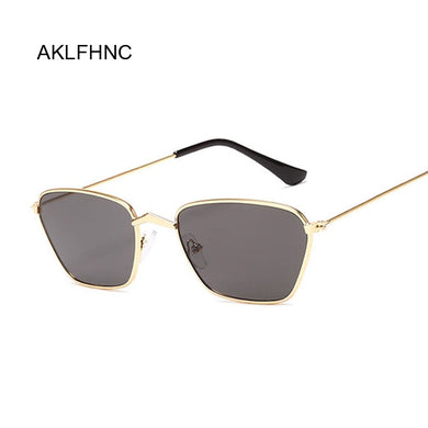 Women Small Cat Eye Sunglasses Classic Brand Designer Square Metal Frame Sun Glasses for Female Male Shades