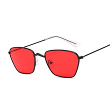 Carica l&#39;immagine nel visualizzatore di Gallery, Women Small Cat Eye Sunglasses Classic Brand Designer Square Metal Frame Sun Glasses for Female Male Shades