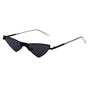 Women Small Cat Eye Sunglasses  Brand Cool Sexy Triangle Sun Glasses Female Clear Lens Metal Glasses Eyewear UV400