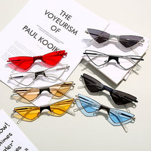 Load image into Gallery viewer, Women Small Cat Eye Sunglasses  Brand Cool Sexy Triangle Sun Glasses Female Clear Lens Metal Glasses Eyewear UV400