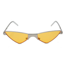 Load image into Gallery viewer, Women Small Cat Eye Sunglasses  Brand Cool Sexy Triangle Sun Glasses Female Clear Lens Metal Glasses Eyewear UV400