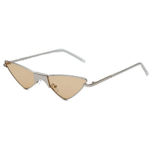 Load image into Gallery viewer, Women Small Cat Eye Sunglasses  Brand Cool Sexy Triangle Sun Glasses Female Clear Lens Metal Glasses Eyewear UV400