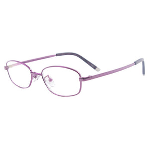 Occhiali da donna ovali in titanio con memoria flessibile piccola, montatura intera, occhiali colorati per lenti miopia