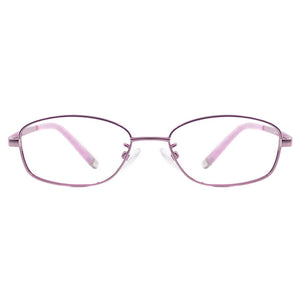 Occhiali da donna ovali in titanio con memoria flessibile piccola, montatura intera, occhiali colorati per lenti miopia
