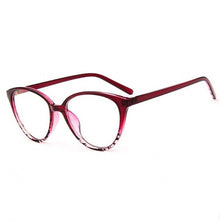 Carica l&#39;immagine nel visualizzatore di Gallery, Women Spectacle Glass frame Anti Blu Rays Blue Light Blocking Female clear lens Girls nerd black red optical eyeglasses frame