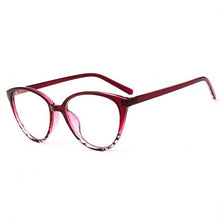Carica l&#39;immagine nel visualizzatore di Gallery, Women Spectacle Glass frame Anti Blu Rays Blue Light Blocking Female clear lens Girls nerd black red optical eyeglasses frame