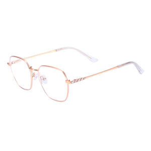 Women Square Eyeglasses Metal Full Rim Small Glasses Frame For Prescription Lenses