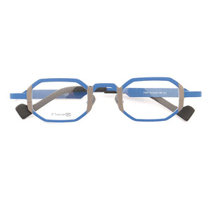 Women Square Glasses Frame Men Optical Eyeglass Frames Pure Titanium  Metal Octagon Rectangular Retro Prescription Spectacles