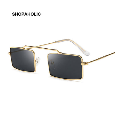 Women Square Sunglasses Metal Vintage Double Beam Sun Glasses Female  Retro Lady Eyewear UV400 Oculos