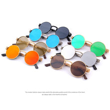 Load image into Gallery viewer, Women Steampunk Sunglasses Men Retro Round Sunglasses Metal Sun glasses Men Oculos De Sol UV400