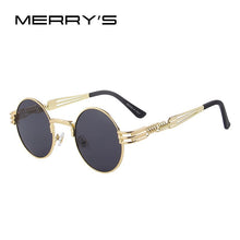 Load image into Gallery viewer, Women Steampunk Sunglasses Men Retro Round Sunglasses Metal Sun glasses Men Oculos De Sol UV400