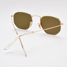Load image into Gallery viewer, Women Sunglases Hexagon Sun Glasses  Women Metal Frame Fishing Glasses Gold Green Eyewear lentes de sol hombre okulary UV400