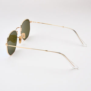 Women Sunglases Hexagon Sun Glasses  Women Metal Frame Fishing Glasses Gold Green Eyewear lentes de sol hombre okulary UV400