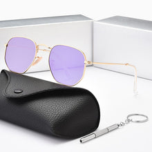 Load image into Gallery viewer, Women Sunglases Hexagon Sun Glasses  Women Metal Frame Fishing Glasses Gold Green Eyewear lentes de sol hombre okulary UV400