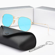 Load image into Gallery viewer, Women Sunglases Hexagon Sun Glasses  Women Metal Frame Fishing Glasses Gold Green Eyewear lentes de sol hombre okulary UV400