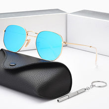 Load image into Gallery viewer, Women Sunglases Hexagon Sun Glasses  Women Metal Frame Fishing Glasses Gold Green Eyewear lentes de sol hombre okulary UV400