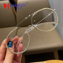 Carica l'immagine nel visualizzatore di Gallery, Women Sunglasses Metal Retro Diamond Ocean Lens  Sunglasses Women 2023  Brand Eyeglasses for Men  bulk