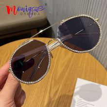 Carica l'immagine nel visualizzatore di Gallery, Women Sunglasses Metal Retro Diamond Ocean Lens  Sunglasses Women 2023  Brand Eyeglasses for Men  bulk