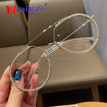 Carica l'immagine nel visualizzatore di Gallery, Women Sunglasses Metal Retro Diamond Ocean Lens  Sunglasses Women 2023  Brand Eyeglasses for Men  bulk