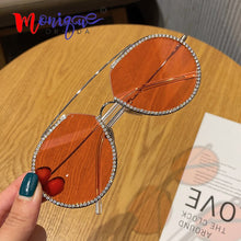 Carica l'immagine nel visualizzatore di Gallery, Women Sunglasses Metal Retro Diamond Ocean Lens  Sunglasses Women 2023  Brand Eyeglasses for Men  bulk