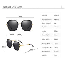 Load image into Gallery viewer, Women Sunglasses Polarized UV400 Gradient Lens  Ladies Vintage Sun Glasses Outdoor Retro Eyewear For Female 2212