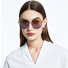 Carica l&#39;immagine nel visualizzatore di Gallery, Occhiali da sole da donna polarizzati UV400 lenti sfumate occhiali da sole occhiali da donna in cristallo retrò in lega per donna S308