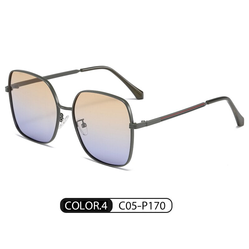 Occhiali da sole da donna polarizzati UV400 lenti sfumate occhiali da sole occhiali da donna in cristallo retrò in lega per donna S308