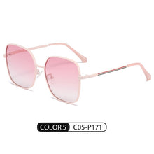 Carica l&#39;immagine nel visualizzatore di Gallery, Occhiali da sole da donna polarizzati UV400 lenti sfumate occhiali da sole occhiali da donna in cristallo retrò in lega per donna S308