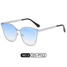 Carica l&#39;immagine nel visualizzatore di Gallery, Occhiali da sole da donna UV400 Lenti in cristallo da donna Designer di marca Cat Eye Occhiali da sole Occhiali da donna 104