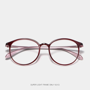 Women TR90 Ultralight Round Retro Full Frame Glasses Optical Myopia Glasses Transparent Frame Prescription Glasses Frame 8019