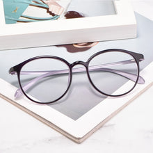 Load image into Gallery viewer, Women TR90 Ultralight Round Retro Full Frame Glasses Optical Myopia Glasses Transparent Frame Prescription Glasses Frame 8019