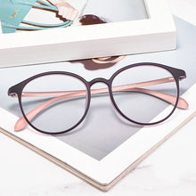 Load image into Gallery viewer, Women TR90 Ultralight Round Retro Full Frame Glasses Optical Myopia Glasses Transparent Frame Prescription Glasses Frame 8019