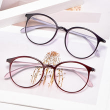Load image into Gallery viewer, Women TR90 Ultralight Round Retro Full Frame Glasses Optical Myopia Glasses Transparent Frame Prescription Glasses Frame 8019