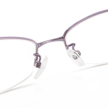 Load image into Gallery viewer, Women Titanium Eyeglasses Half Rim Oval Spectacles For Prescription Lenses Myopia Reading Progressive