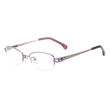Load image into Gallery viewer, Women Titanium Eyeglasses Half Rim Oval Spectacles For Prescription Lenses Myopia Reading Progressive