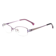 Load image into Gallery viewer, Women Titanium Eyeglasses Half Rim Oval Spectacles For Prescription Lenses Myopia Reading Progressive