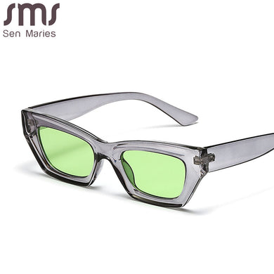 Women Vintage Cat Eye Sunglasses  Men Small Rectangle Sun Glasses UV400 Driving Shades Female Retro Eyewear Gafas De Sol