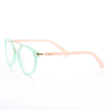 Load image into Gallery viewer, Women Vintage Round Eyeglass Frames Men Optical Glasses frames Flat Acetate Spectacles Double bridge Retro Prescription Eyewear