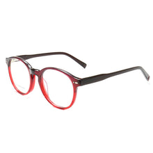Load image into Gallery viewer, Women Vintage Round Eyeglass Frame Men Retro Eyeglasses Popular Spectacles Prescription Acetate Glasses Frame Red Purple