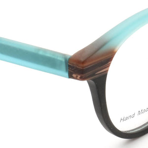 Women Wood Grain Round Eyeglass Frame Men Retro Vintage Optical Glasses frames Acetate Rx Eyeglasses Eyewear frames Blue Striped
