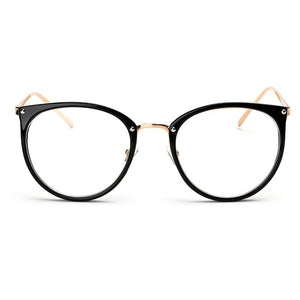 Women's  Fashion Eyeglasses Frame Oversized Cat Eye Glasses Frame Clear Lens Eyeglass Black Frame  Reading Glasses UV400