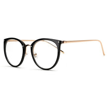 Carica l&#39;immagine nel visualizzatore di Gallery, Women&#39;s  Fashion Eyeglasses Frame Oversized Cat Eye Glasses Frame Clear Lens Eyeglass Black Frame  Reading Glasses UV400