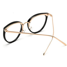 Carica l&#39;immagine nel visualizzatore di Gallery, Women&#39;s  Fashion Eyeglasses Frame Oversized Cat Eye Glasses Frame Clear Lens Eyeglass Black Frame  Reading Glasses UV400