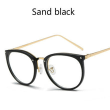 Carica l&#39;immagine nel visualizzatore di Gallery, Women&#39;s  Fashion Eyeglasses Frame Oversized Cat Eye Glasses Frame Clear Lens Eyeglass Black Frame  Reading Glasses UV400